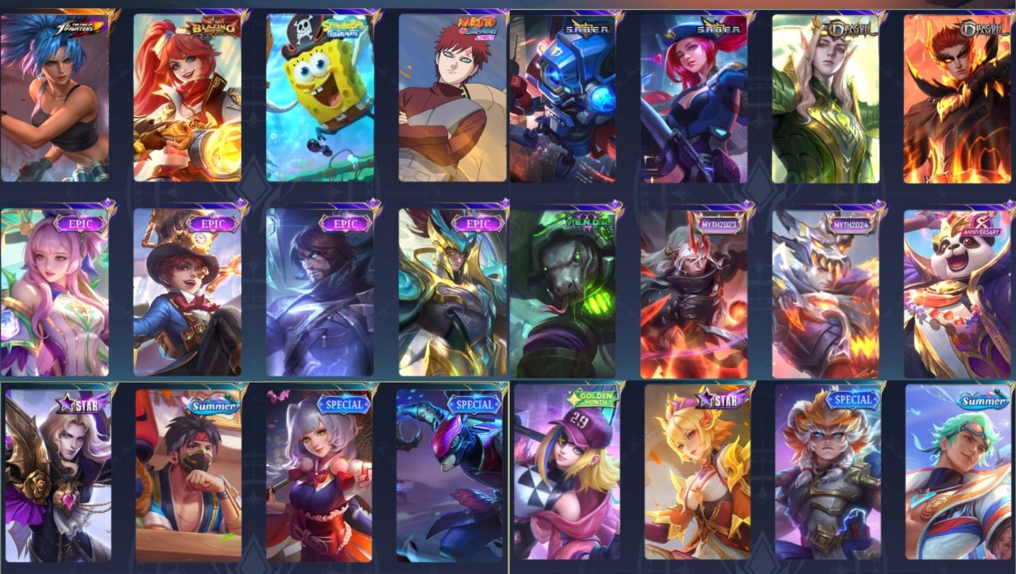 CONTA MOBILE LEGENDS COM 230 SKINS [SMURF] LEIA A DESCRIÇÃO