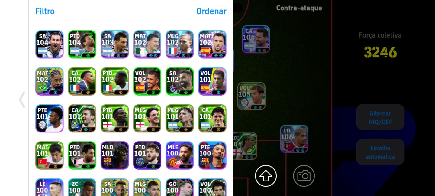 Conta de efootball com 10 jogadores de box pagas força do time 3246