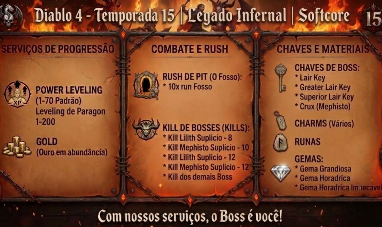 Diablo IV - Temporada do Legado Infernal - T15 - Softcore