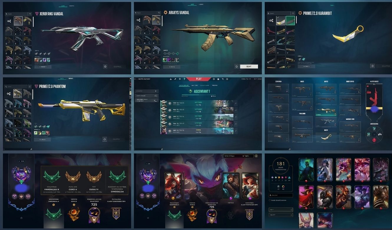 CONTA RIOT VALORANT ASCENDENTE 1 + LEAGUE OF LEGENDS