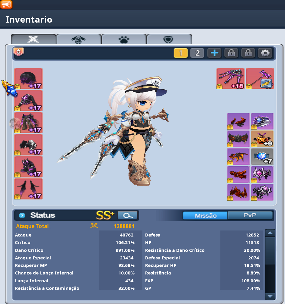 GrandChase CONTA END-GAME 8 CHARS 1KK+