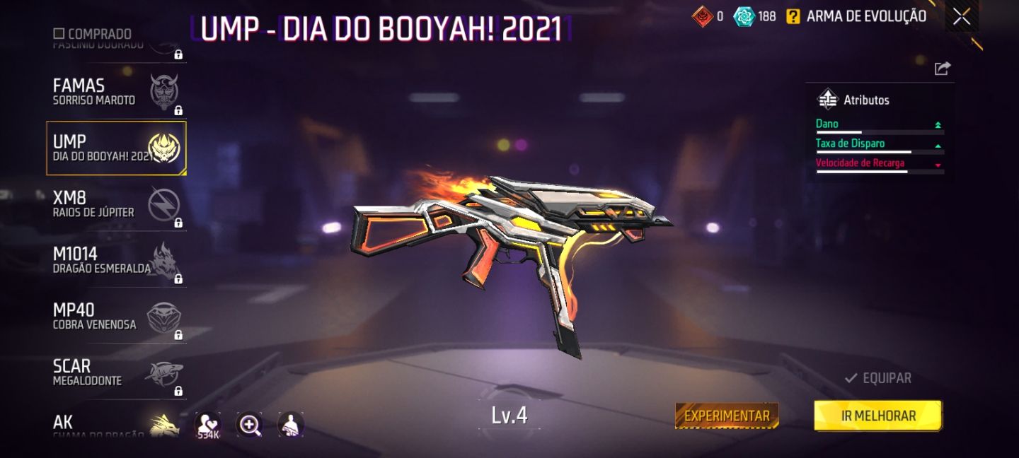 Conta de free FIRE gemada!