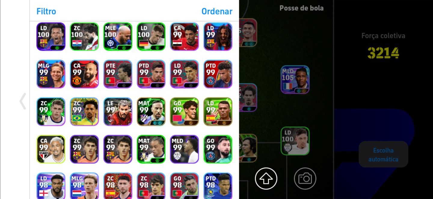 Conta de efootball mobile competitiva para pegar divisao 1