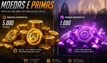 OVERWATCH 2 | MOEDAS E PRISMAS | NA SUA CONTA | PC STEAM BATTLE.NET PSN