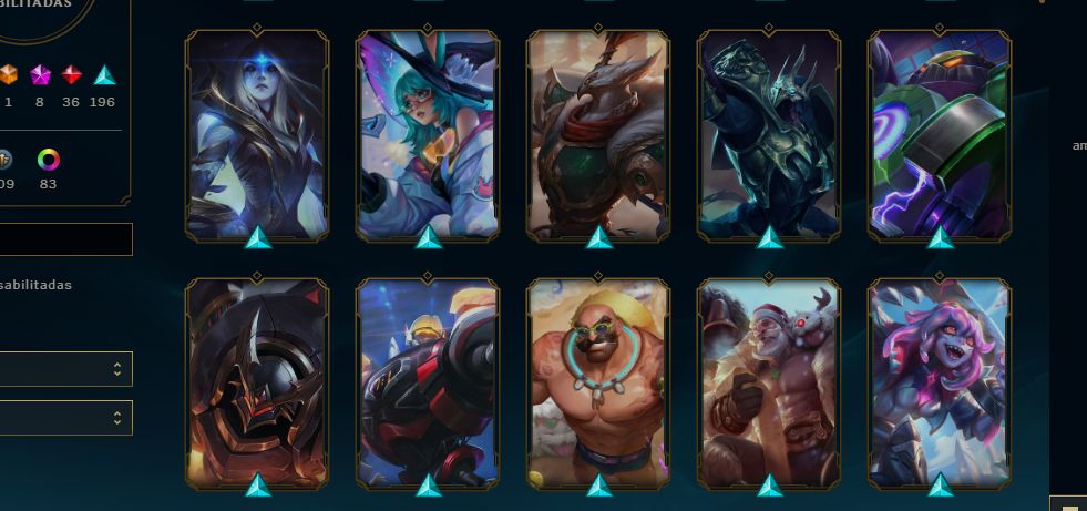 Conta lol esmeralda 2 , 471 skins com skins escolhidas na mão (negociável)