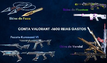 CONTA VALORANT +1600REAIS EM SKINS | PACOTE CHAMPIONS 2025 E KURONAMI V1
