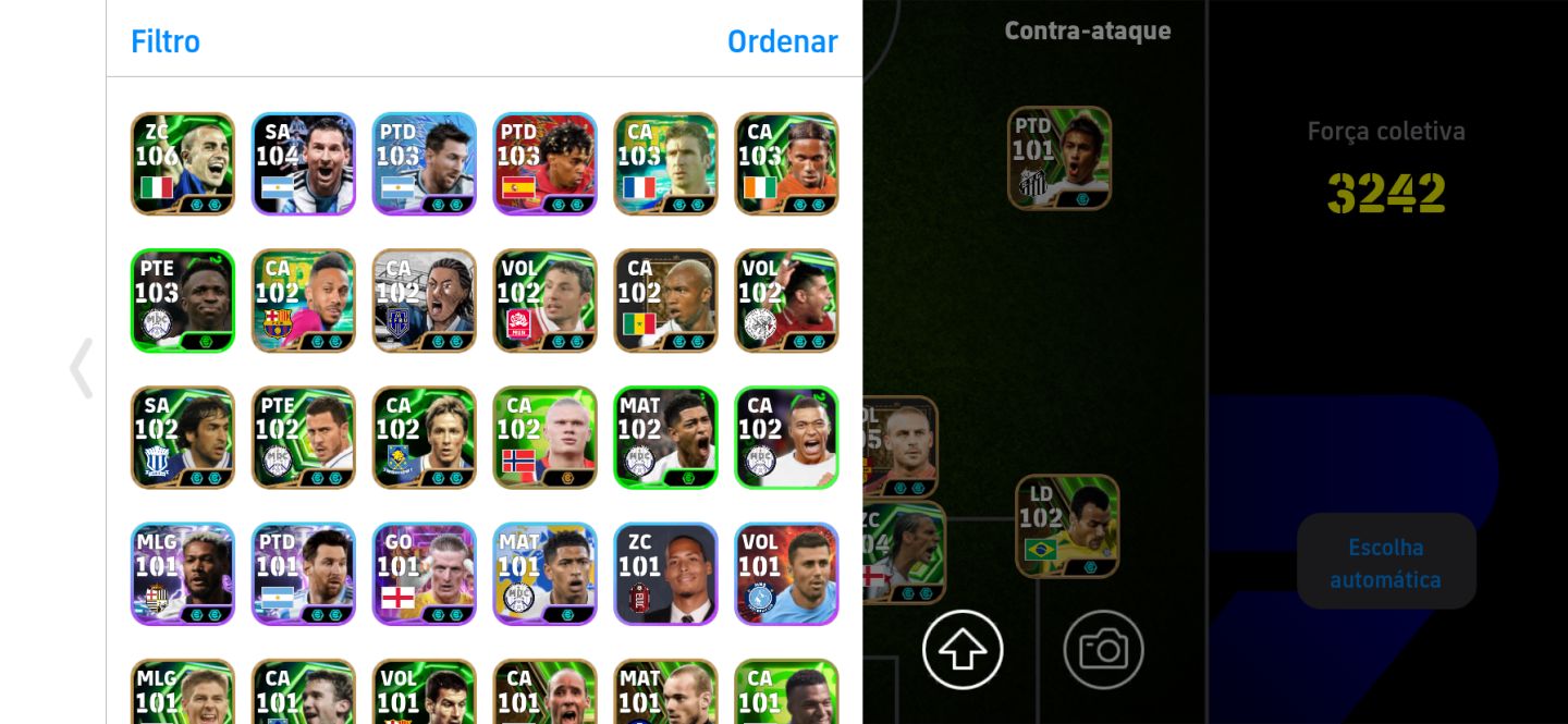 Conta muito boa com hazard 109 e cannavarro 108