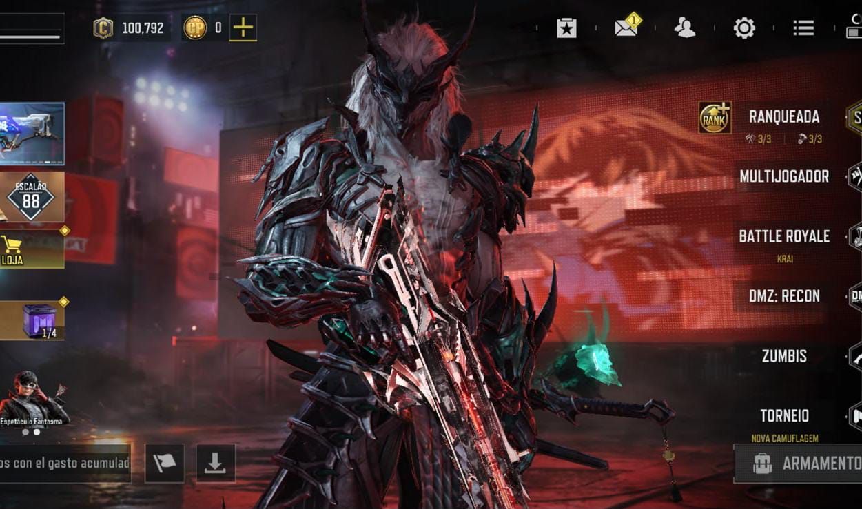 CONTA DE ELITE COD MOBILE! 4 Armas Míticas + 38 Lendárias + Kui Ji Mítico!