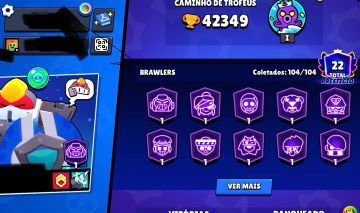 CONTA DE BRAWL STARS 42K TROFÉUS | 101 BRAWLERS | 42 HIPERCARGAS
