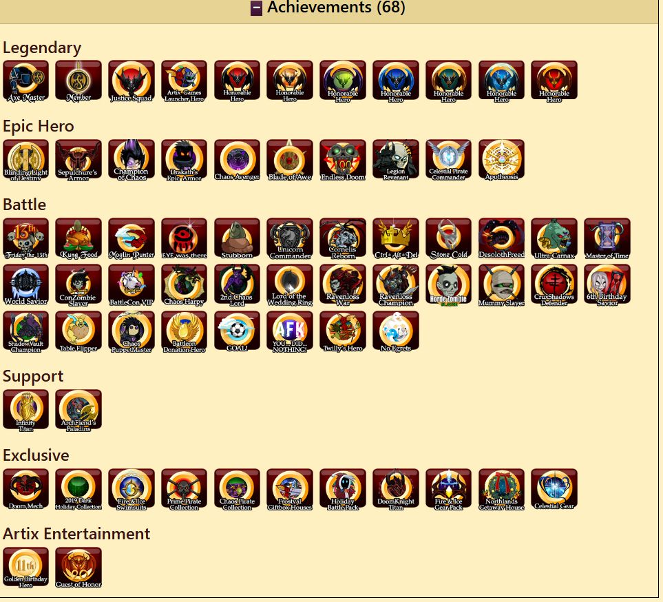 Conta AQW 15 ANOS + CHESTS + ALGUNS HARD FARMS