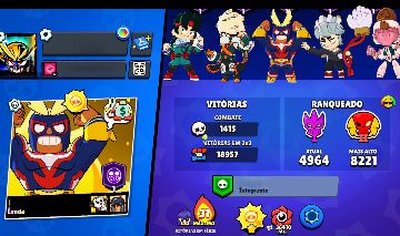 Oportunidade! 67k, 9 Passes Plus, 71 Hipers, 102 brawlers | Brawl Stars