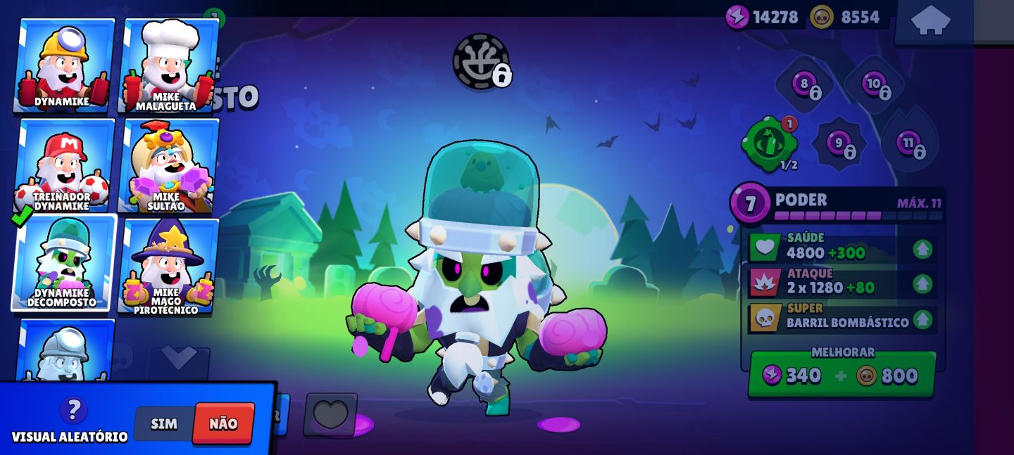 Conta de brawl stars, muitas skins Brawlers upados é muito mais