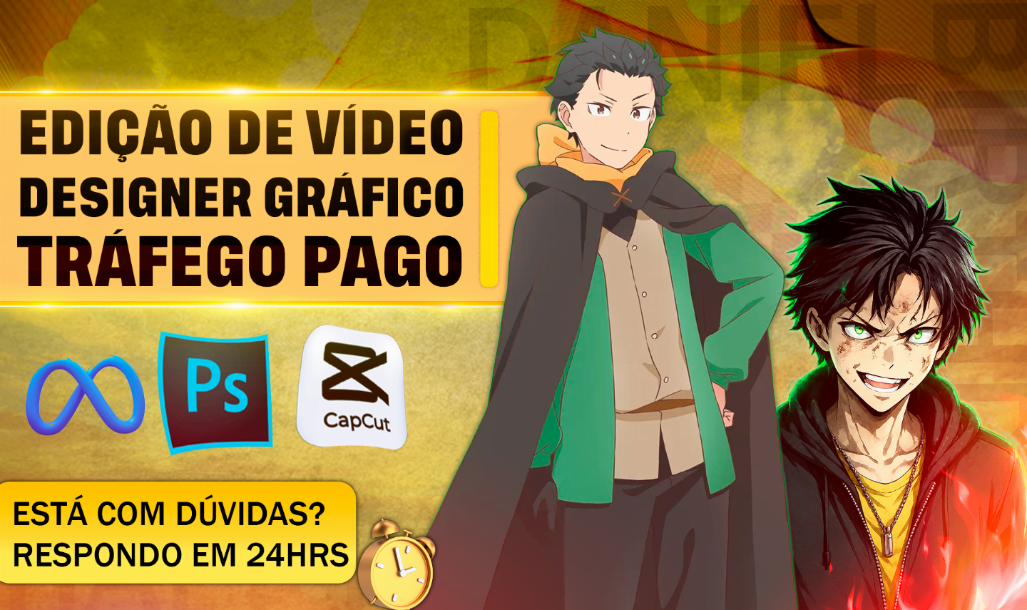 BANNERS DE ANIMES PROFISSIONAIS, GESTOR DE TRÁFEGO PAGO E MUITO MAIS!