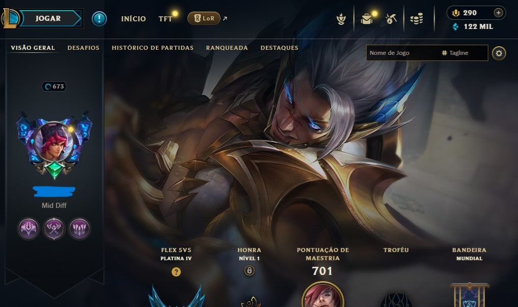 CONTA MAIN SETT - LEVEL 673 - 223 SKINS - CONTA DESDE DE 2017 - FREE ACESSO