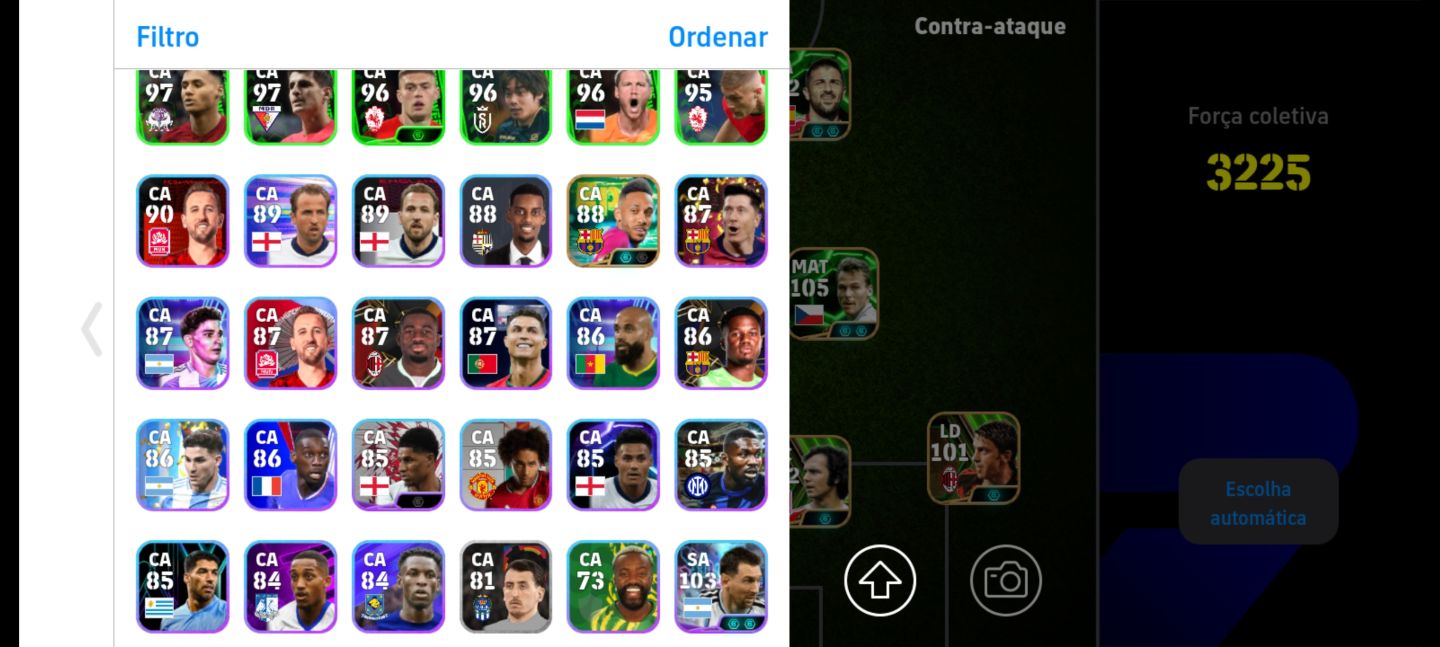 Conta eFootball Top Tier | Força 3225 | CR7 107 + Kane 107 + Casillas 105