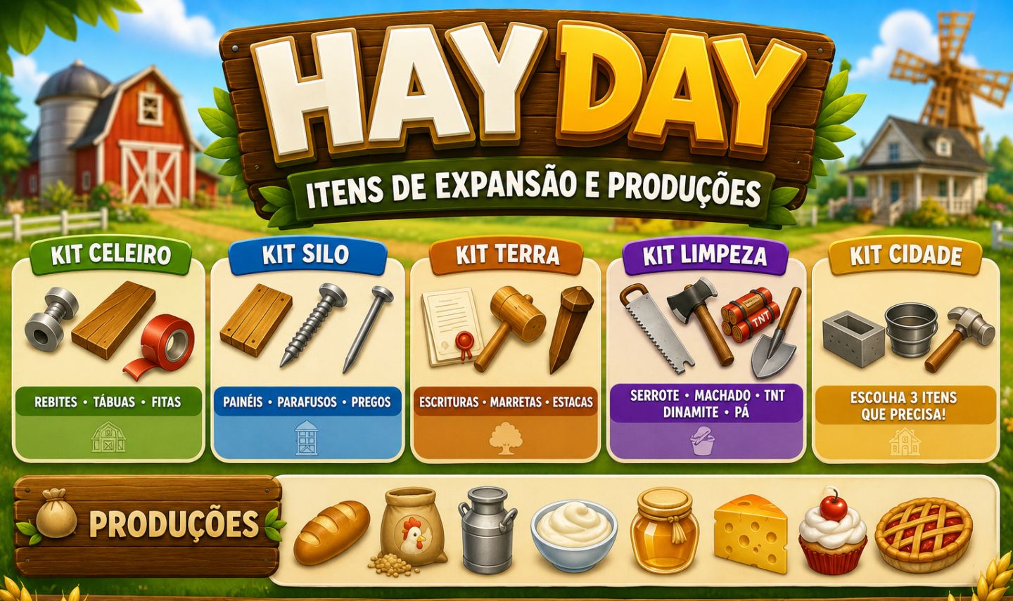 HAY DAY | ITENS DE EXPANSÃO, KITS E PRODUÇÕES | MELHORES PREÇOS