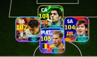CONTA COM SON BLITZ + SUAREZ DO TRIO + MESSI DO PACK + DE BRUYNE SHOW TIME