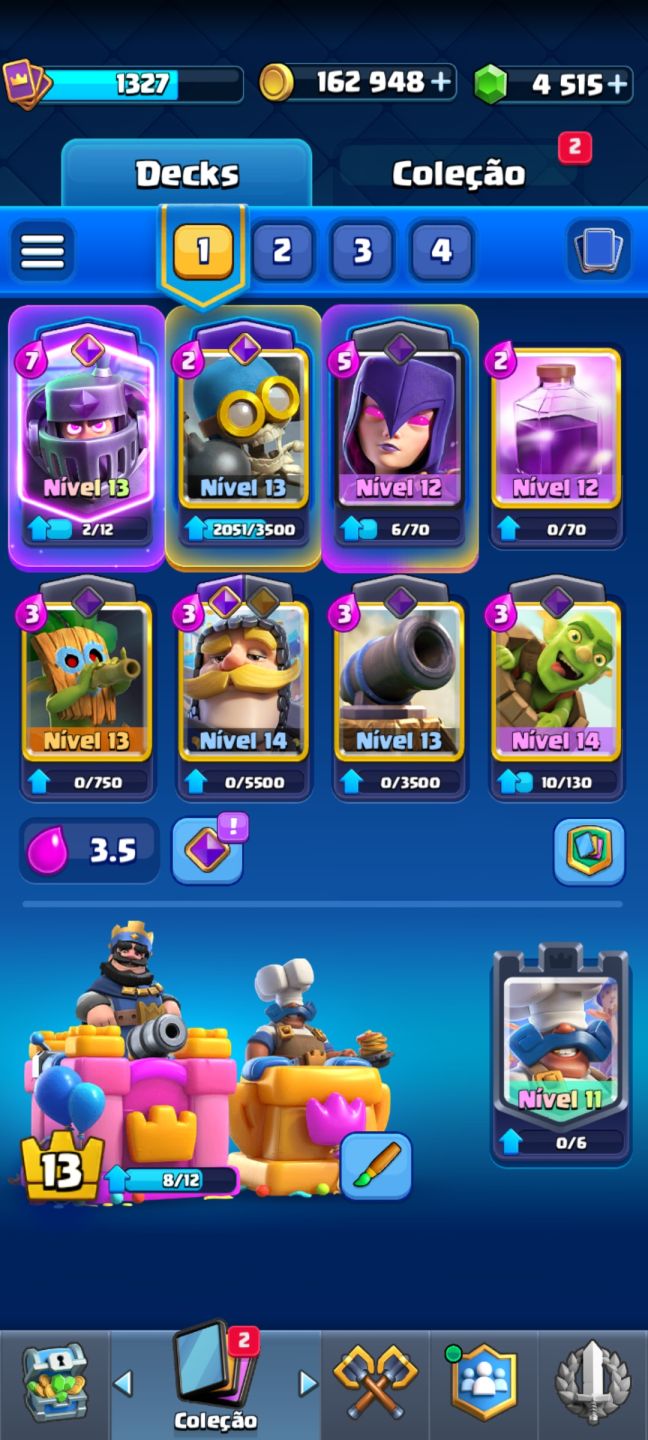 Conta Clash Royale troféus 9.000 + 5.215 gemas + evoluções raras