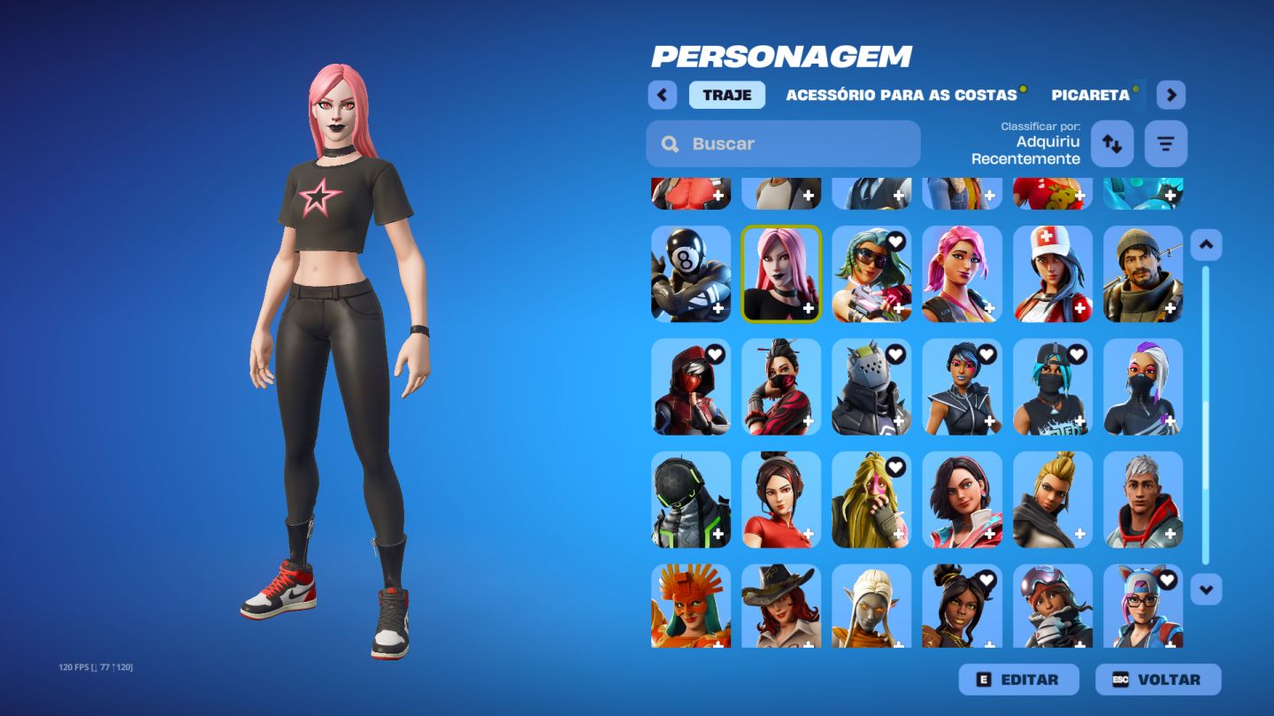 Conta Fortnite com 139 Skins