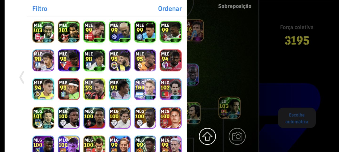 Conta Efootball Muito Rara | 2 Messi 106, Lamine Yamal 103, Viera 104, Totti 106