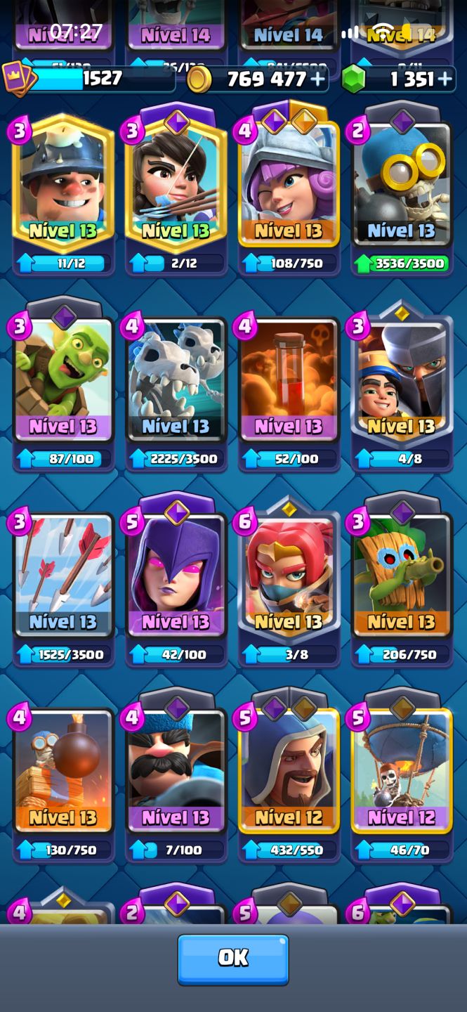 CONTA CLASH ROYALE ENDGAME - 11.831 TROFÉUS | ICEBOW NIVELADO | MUITOS RECURSOS