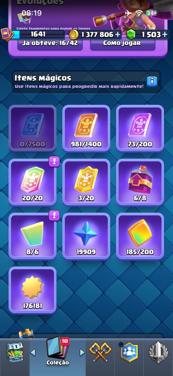 CONTA CLASH LVL 16