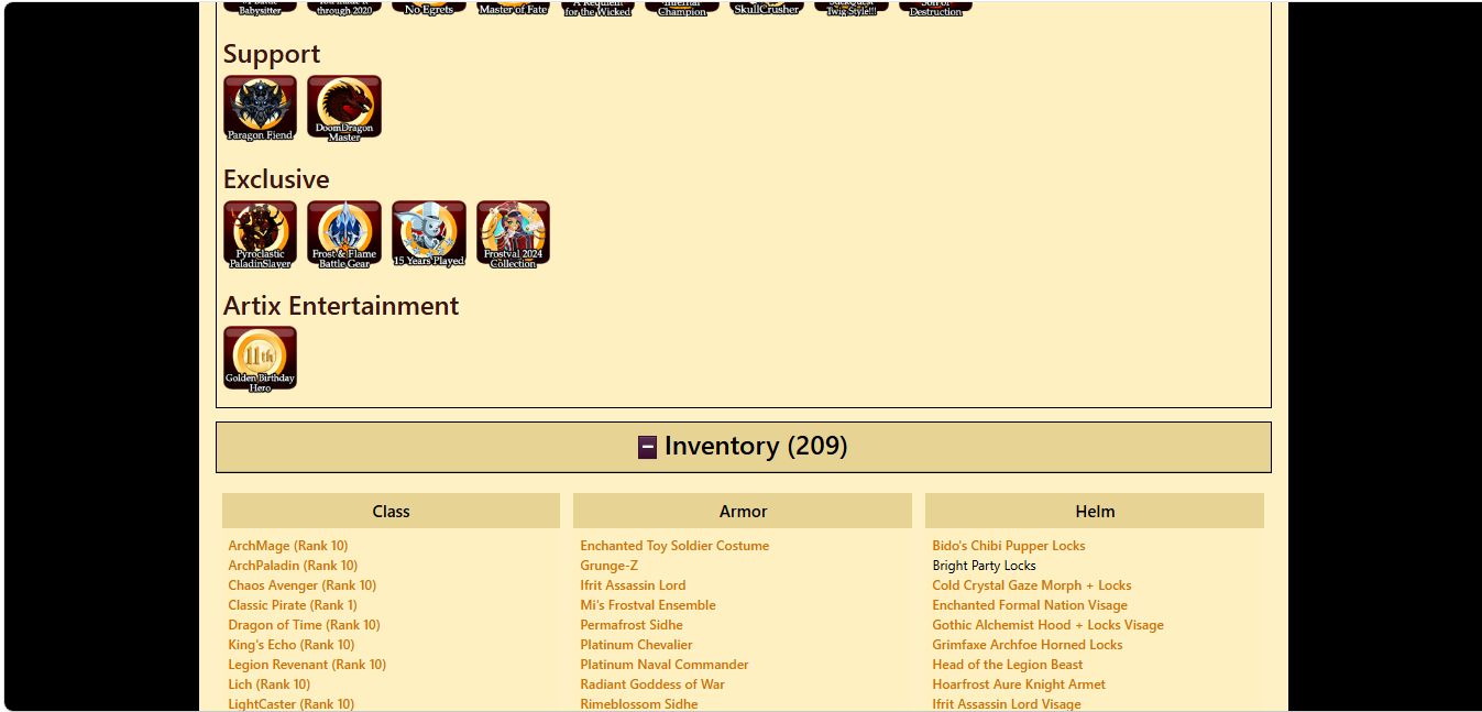 Conta AQW Completa - Muitos itens raros + Casas raras e 2K600AC.