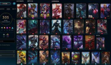 305 Skins: 1 Ultimate|2 Miticas|20 Lendarias|123 Epicas|150 Cromas e Muito +(Fa)