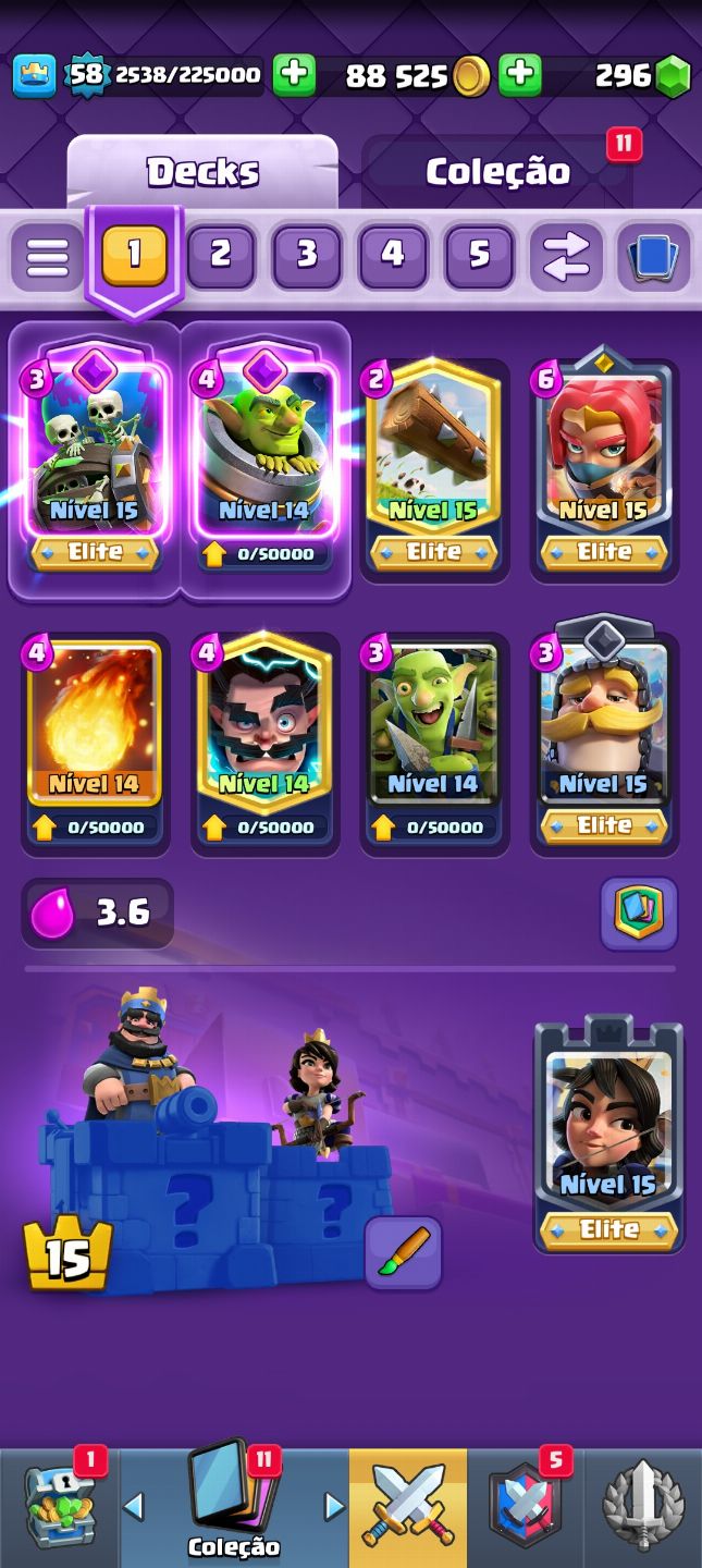CONTA DE CLASH ROYALE gemada e upada 15 k MAIOR CAMPEAO