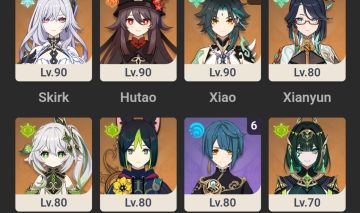 Conta de genshin com nefer, skirk, mavuika e muito mais