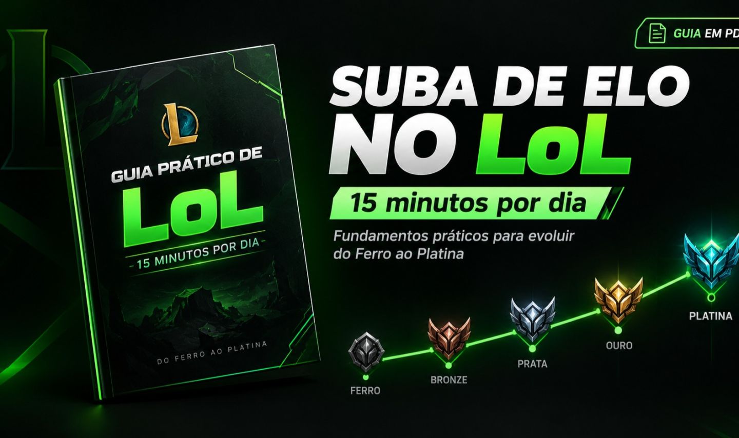 LoL: Melhore em 15 Minutos por Dia | Guia Prático em PDF