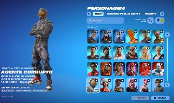 Conta fortnite com salve o mundo antigo, omega, lara croft etc