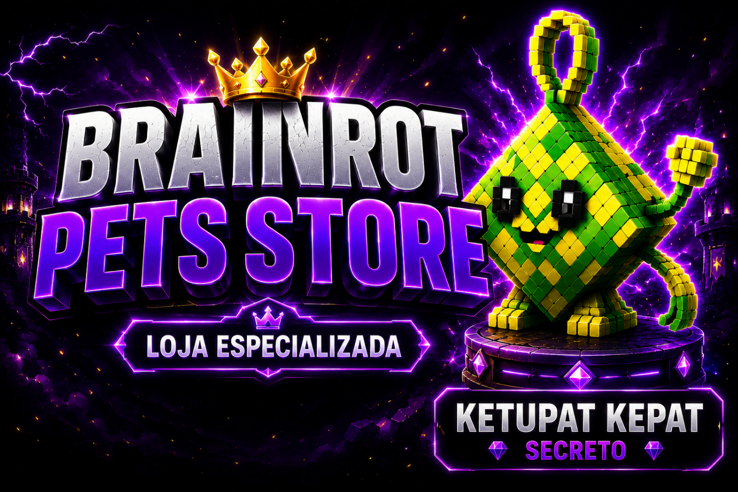 BRAINROT PETS STORE Evolua mais rápido. Jogue no nível máximo.