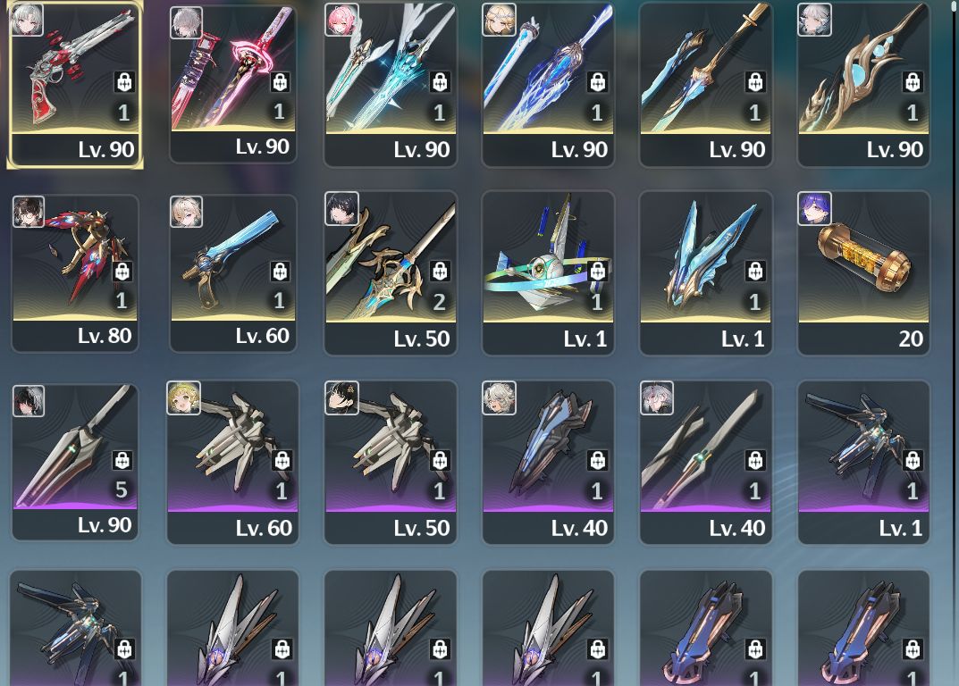 CONTA LVL 77 WUTHERING WAVES, HIYUKI, AEMEATH E +