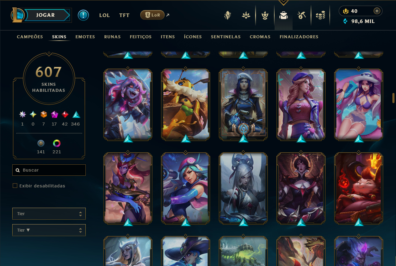 CONTA ESMERALDA | 607 SKINS | 340 EMOTES | 174 CROMAS