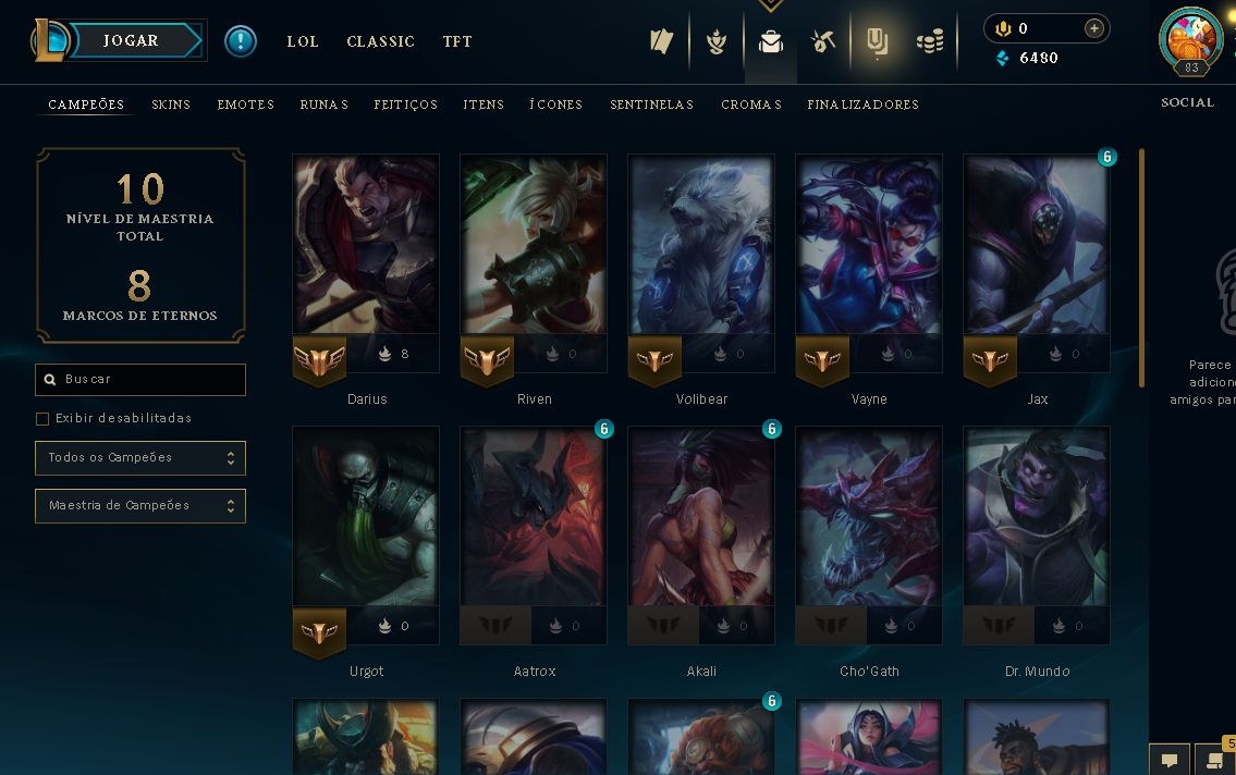 LOL SMURF | ESCOLHA SUA CONTA | ATÉ 45 SKINS | RANQUEADA LIBERADA