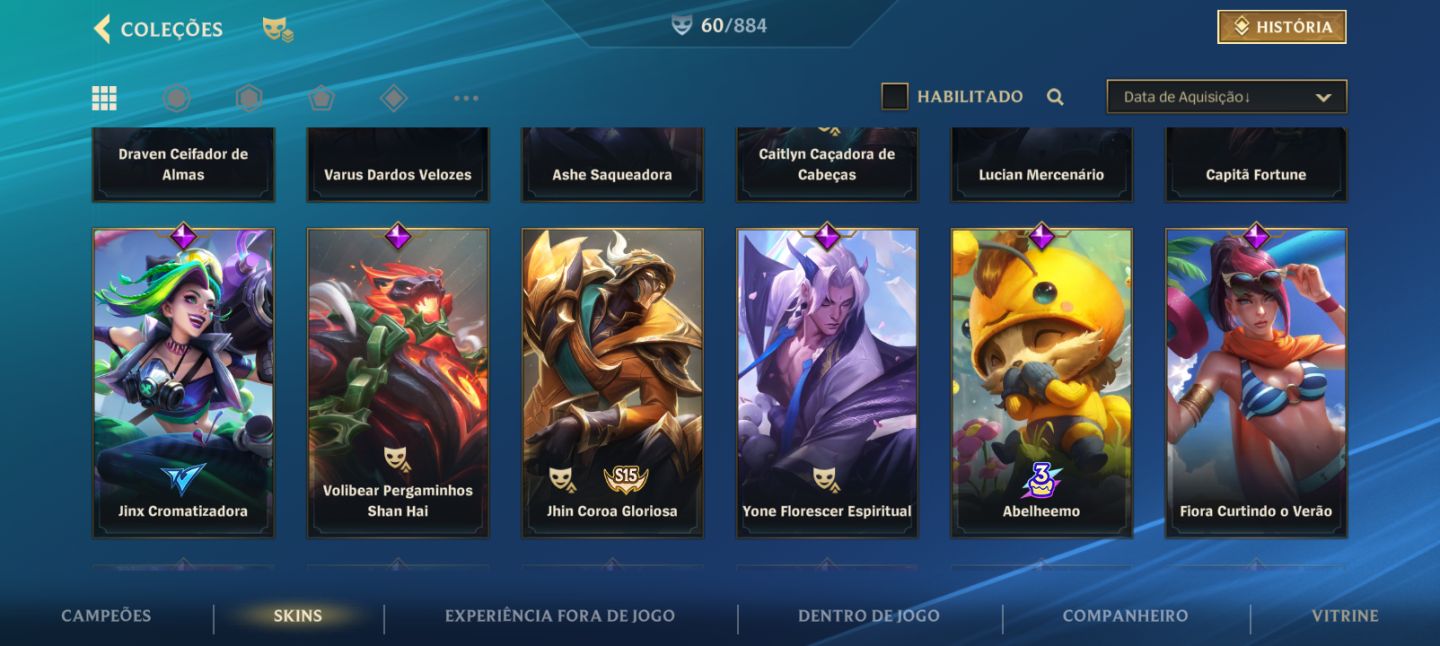 Conta Wild Rift com 2 skins exclusivas raras