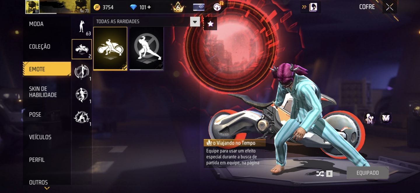 CONTA DE FREE FIRE GEMADA NÍVEL 70 COM RAGNAROK, ANGELICAL e MANDELA