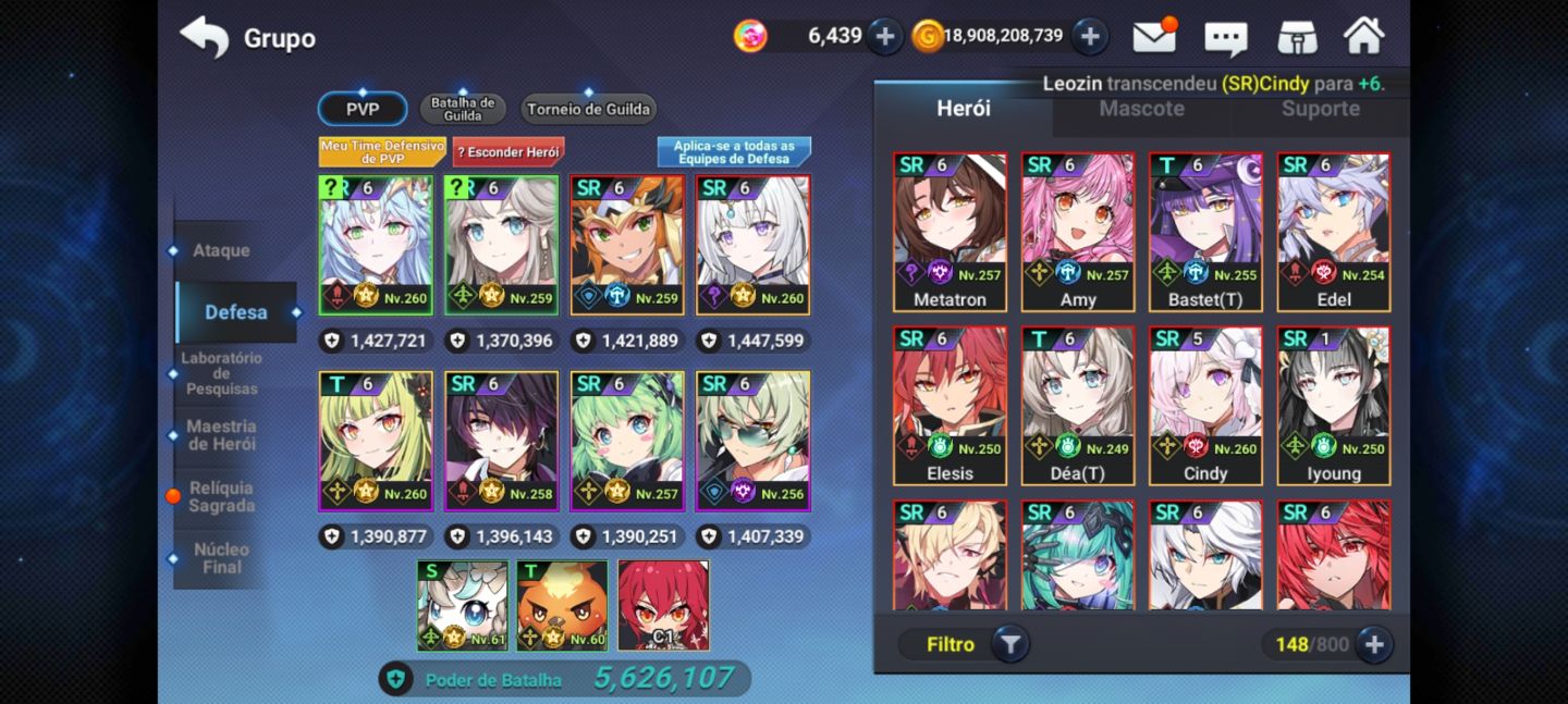 Conta End Game Grand Chase Mob