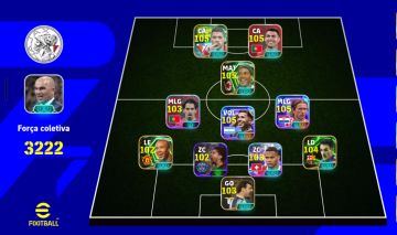 Conta eFootball Top / Força Coletiva 3222 / Elenco Recheado de Lendas