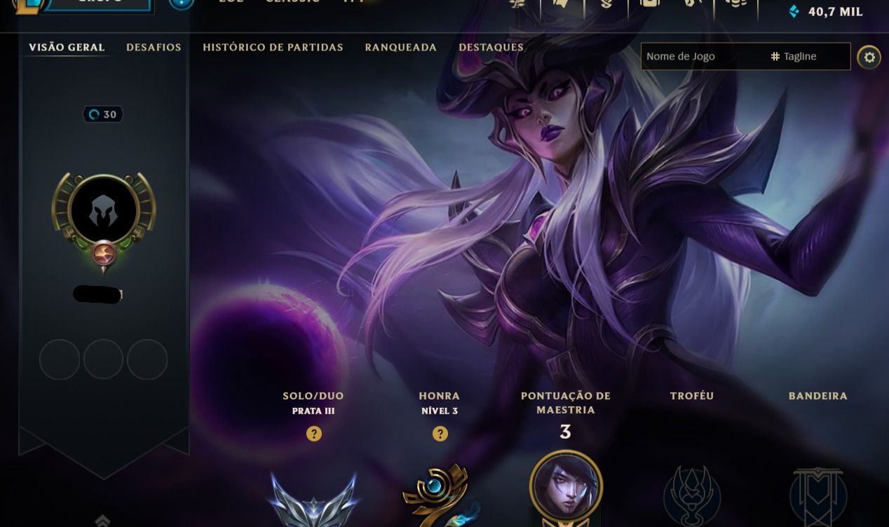 Smurf com Espolio Recheado de Skins e 85% Winrate