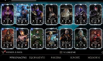 Conta De MK mobile Ultra pro, Personagens Diamantes bons no X 100% limpa!