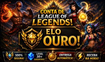 [Entrega Automática] Conta Lol Ouro, 47 Skins, 13K Ea, Upada na Mão, 100% Segura