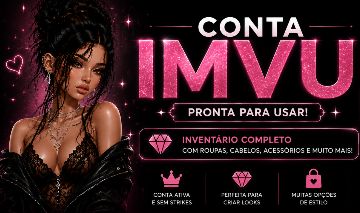 Conta Imvu feminina inventário recheado