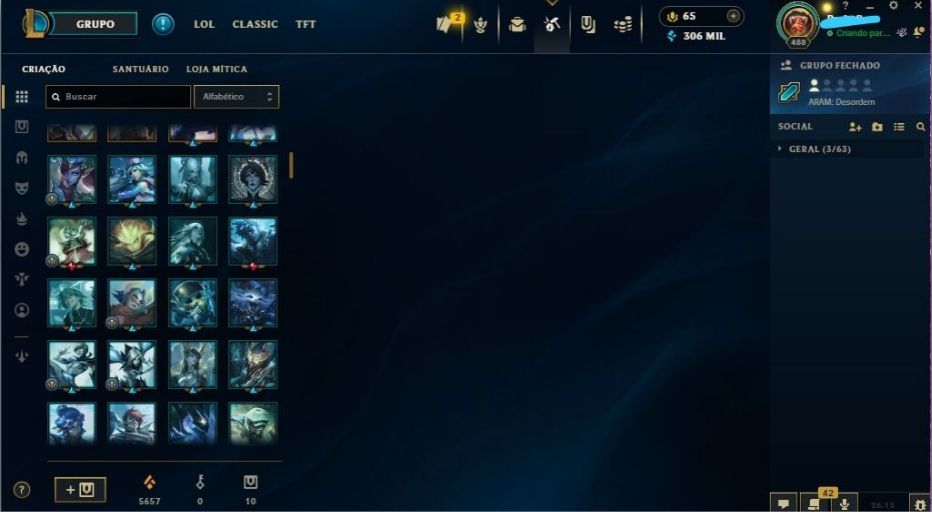 Conta League of Legends | 210 Skins | 326 Ícones | 218 Emotes | 358K Essências