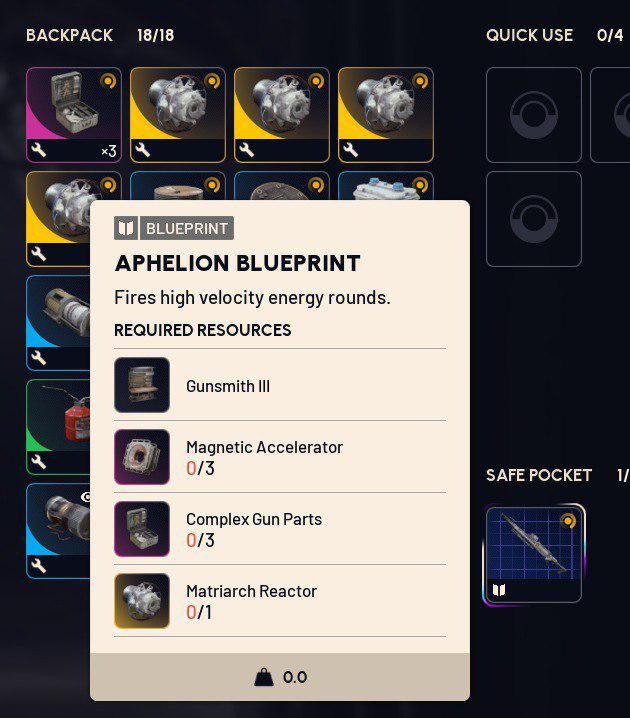 [Arc Raiders] Blueprints (Temporal, Afelio, Etc)