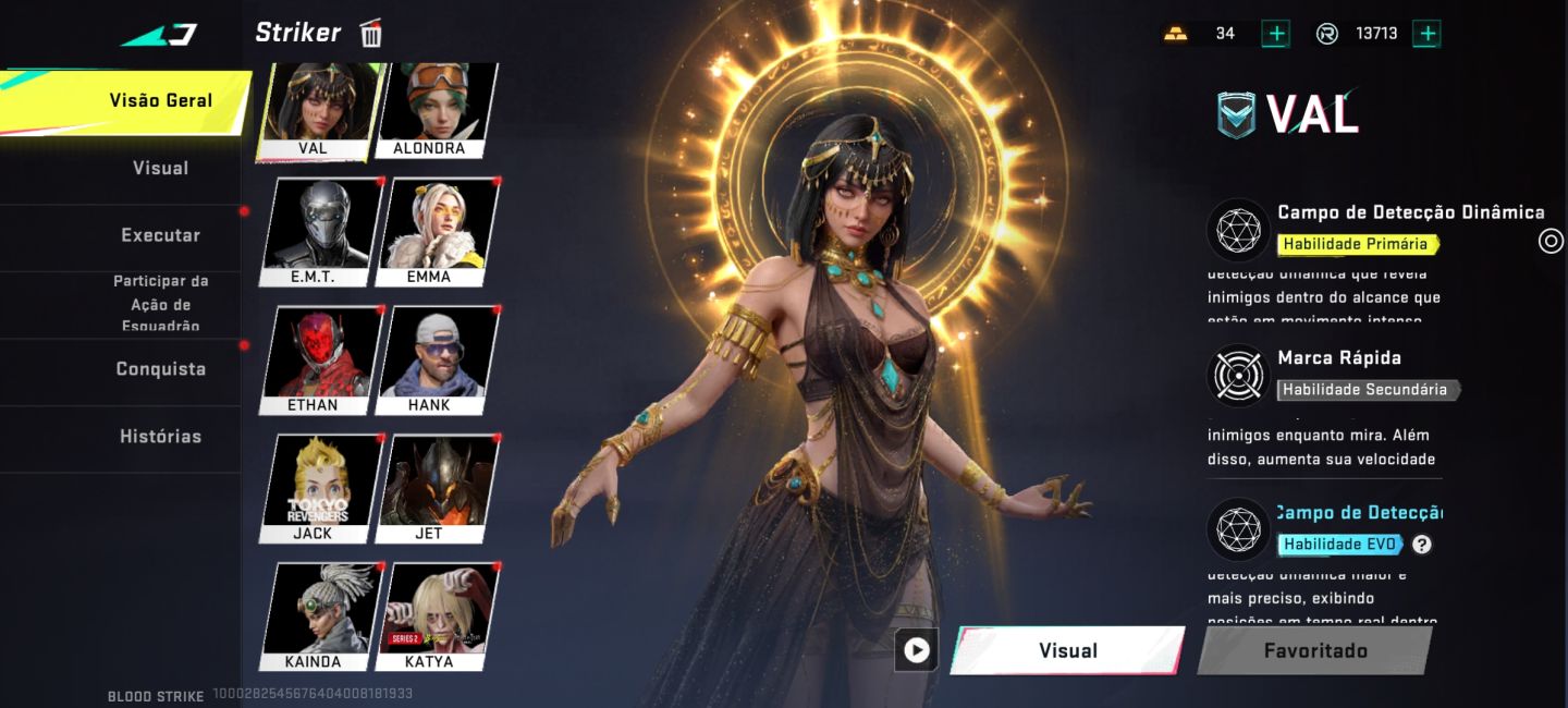 Conta de blood strike com skins eterna/evo