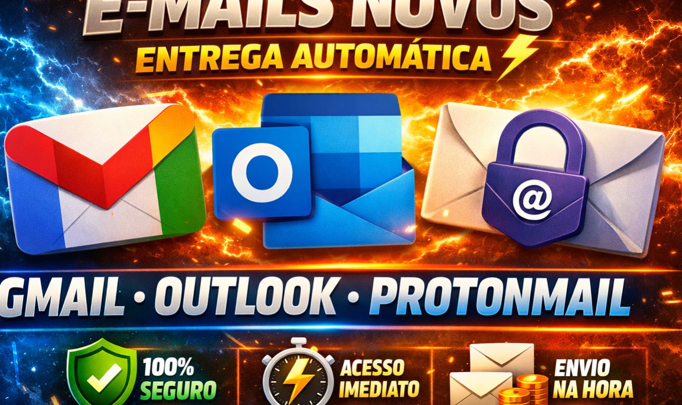 E-MAIL NOVO (GMAIL / OUTLOOK / PRONTOMAIL) + ENTREGA AUTOMÁTICA