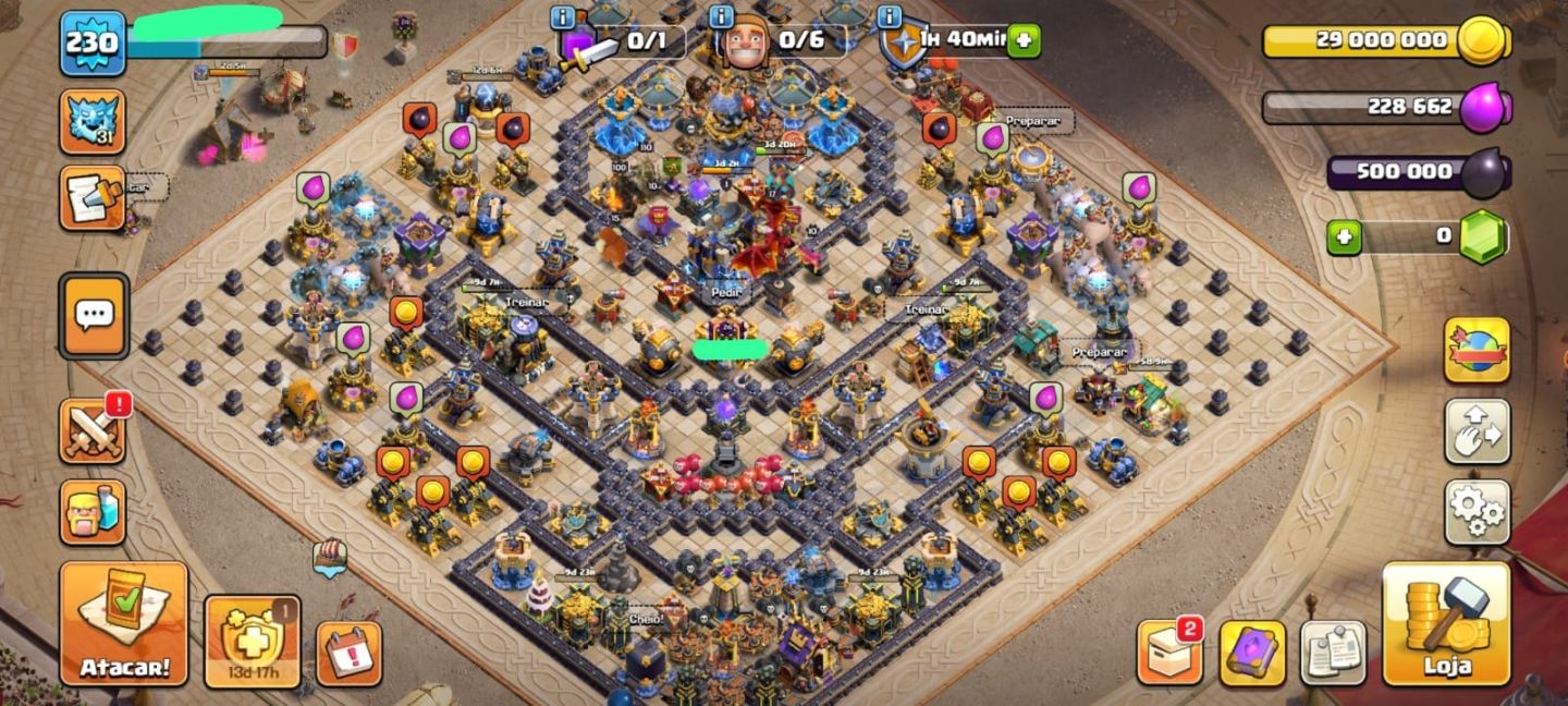 CONTA DE CLASH OF CLANS CV18