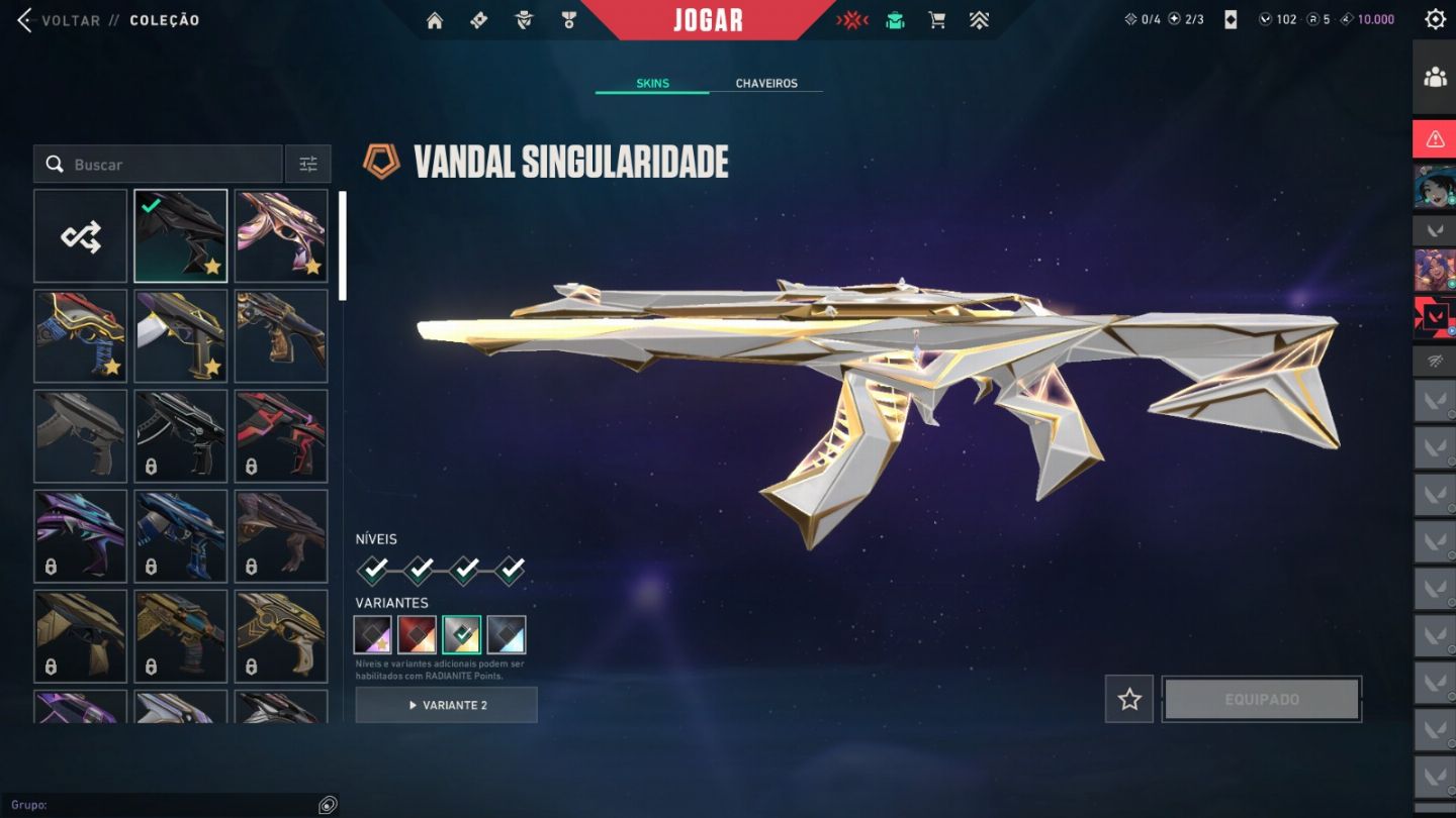 CONTA DE VALORANT NIVEL 200 COM VARIAS SKINS!!!